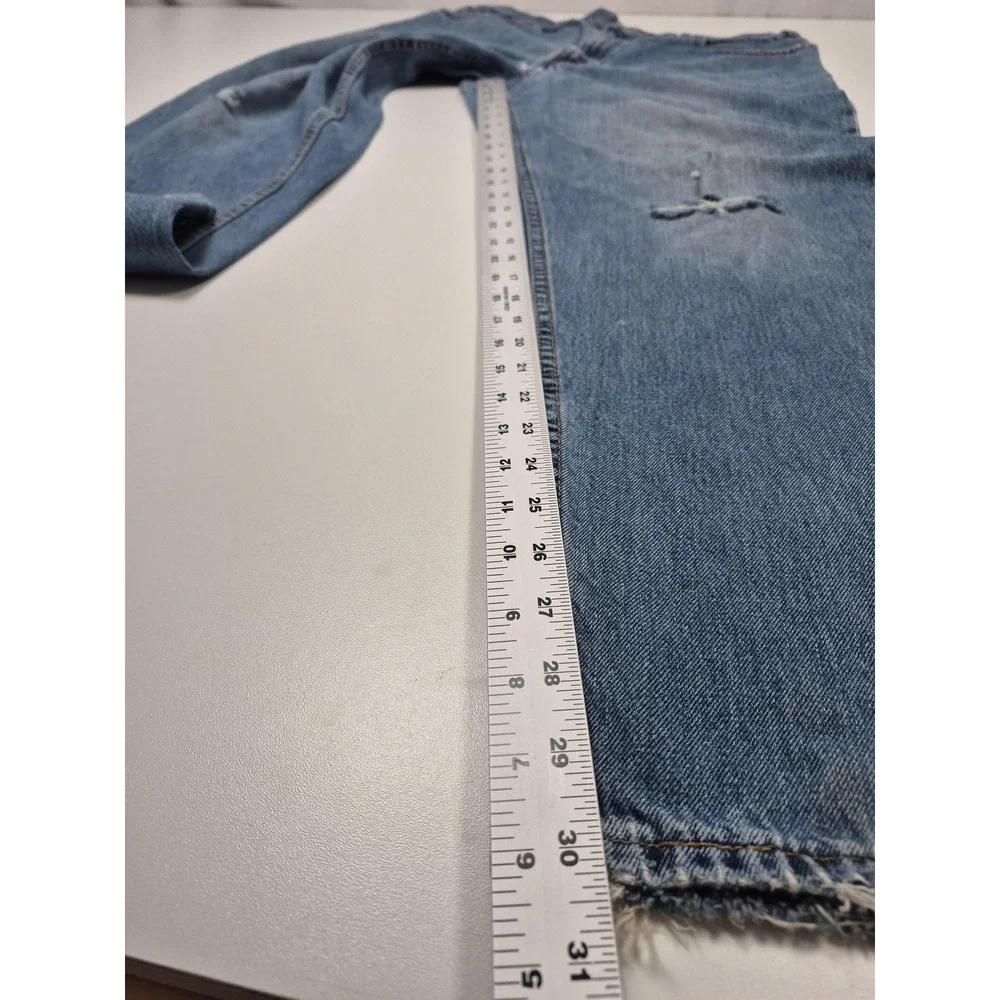 Vintage Levis 560 Loose Tapered Jeans Mens 36x30 Blue Denim USA 90s Distressed